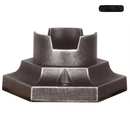 Post Accessories Post Accessories PB-173-BLK Pedestal Post Base-Black PB-173-BLK